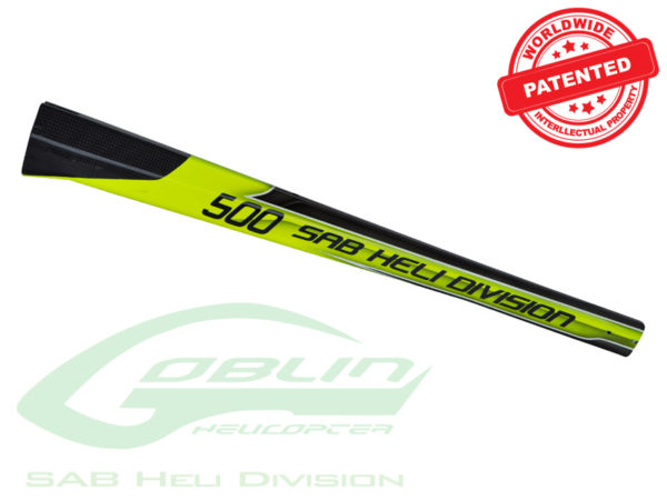 Carbon Fibre Tail Boom Yellow/Black - Goblin 500
