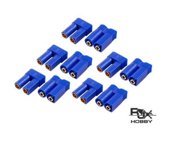 RJX EC5 Connector-Male and Female x 5 pairs blue
