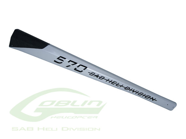 Canomod Carbon Fiber Tail Boom White - Goblin 570