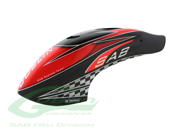 Canomod Airbrush Canopy SAB Red/Carbon - Goblin 700 Competition