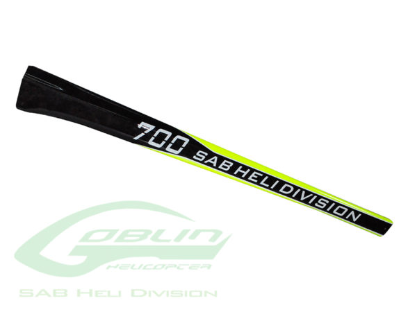 Canomod Carbon Fiber Tail Boom SAB Yellow - Goblin 700 Comp/Speed