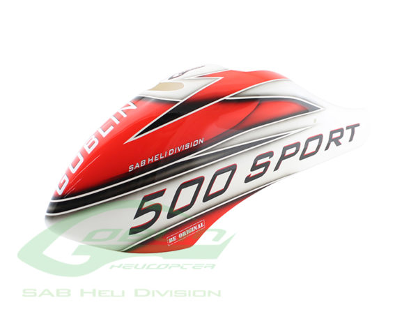Canomod Airbrush Canopy White/Red - Goblin 500 Sport