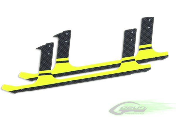 Carbon fiber landing gear - Yellow (2pcs) - Goblin 700