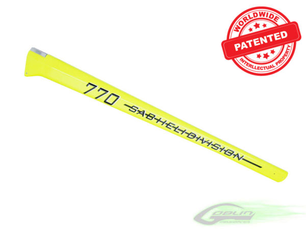Carbon Fiber Tail Boom Yellow - Goblin 770 - discontinued
