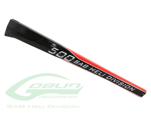 Carbon Fiber Tail Boom SAB Red/Carbon - Goblin 500