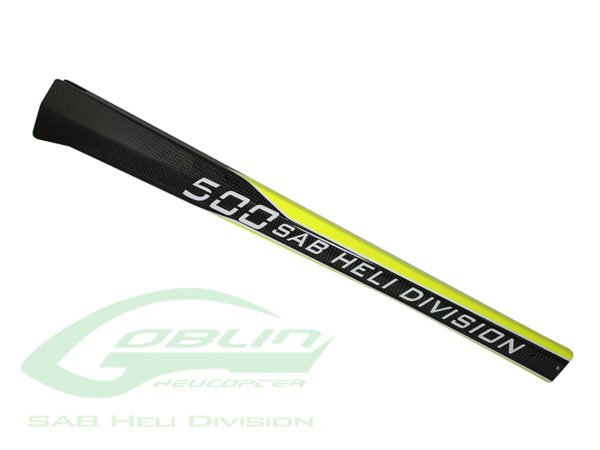 Carbon Fiber Tail Boom SAB Yellow/Carbon - Goblin 500 **Discontinued**