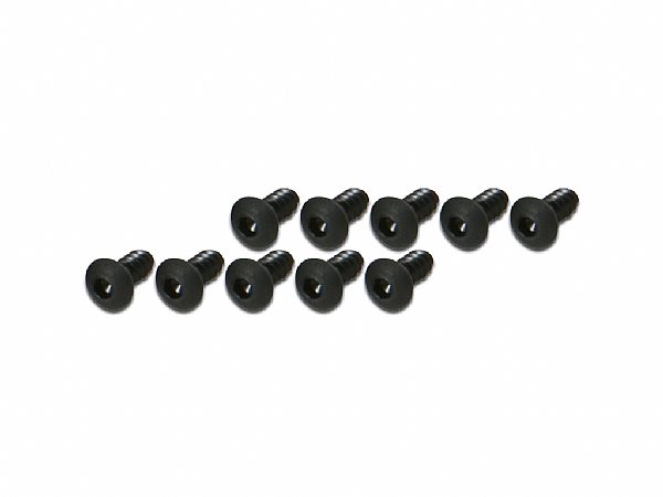 Socket Head Button Self Tapping Screws - Black (3x8) x10