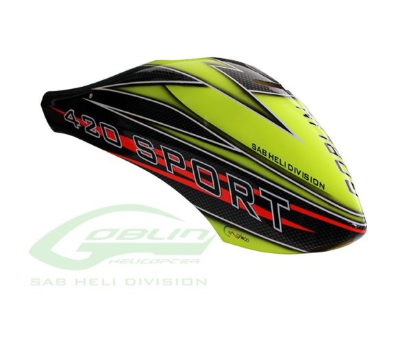 Canomod Airbrush Canopy Yellow/Black - Goblin 420 Sport