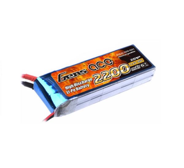 Gens Ace Rx 2S LiPo 2200mAh 25C 7.4V