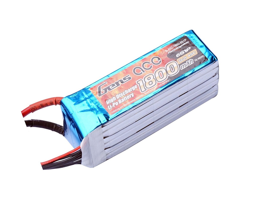 Gens Ace LiPo 1800mAh 45C 22 2V EC3 Plug Zen RC