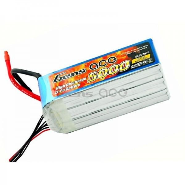 Gens Ace LiPo 5000mAh 60C 22.2V (EC5 Plug)