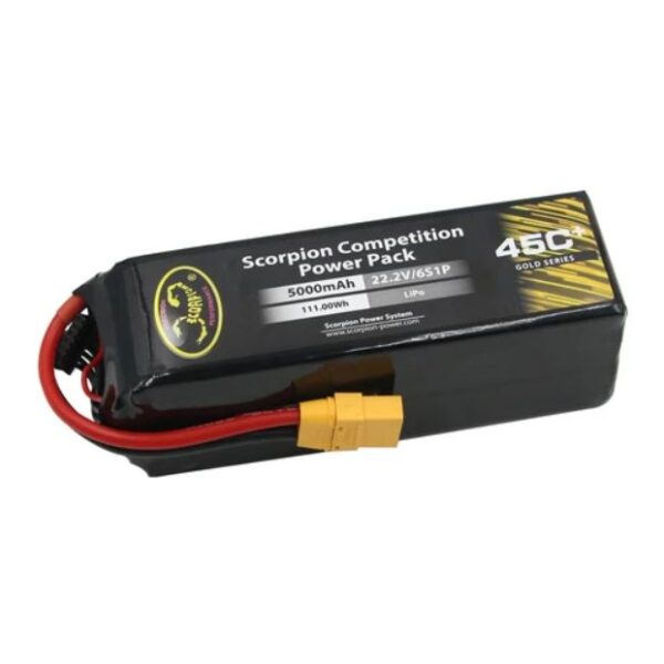 Scorpion Power 5000mAh 45C 22.2V 6S with EC5